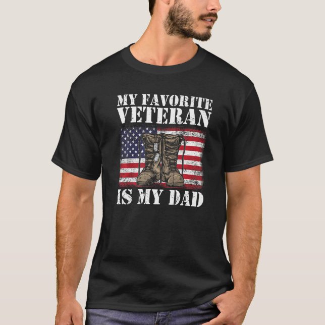 Camiseta Father's Day My Favorite Veteran Is My Father Vete (Frente)