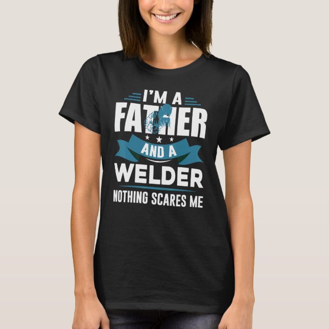 Camiseta Father's Day  USA Patriotic Welder Father (Frente)
