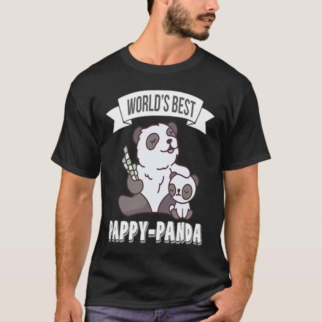 Camiseta Father's Day  Worlds Best Pappy Panda (Frente)