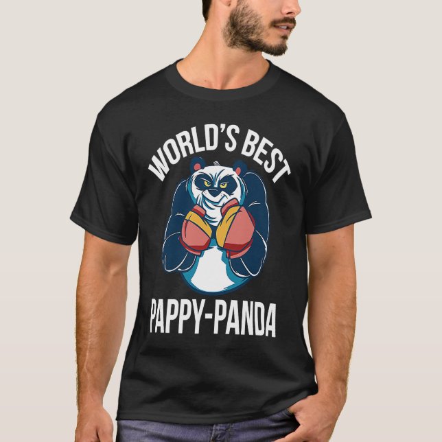 Camiseta Father's Day  Worlds Best Pappy Panda  1 (Frente)