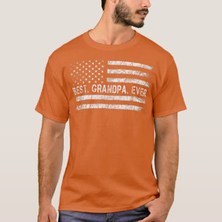 Camiseta Father's Say Best Grandpa Ever With US American Fl