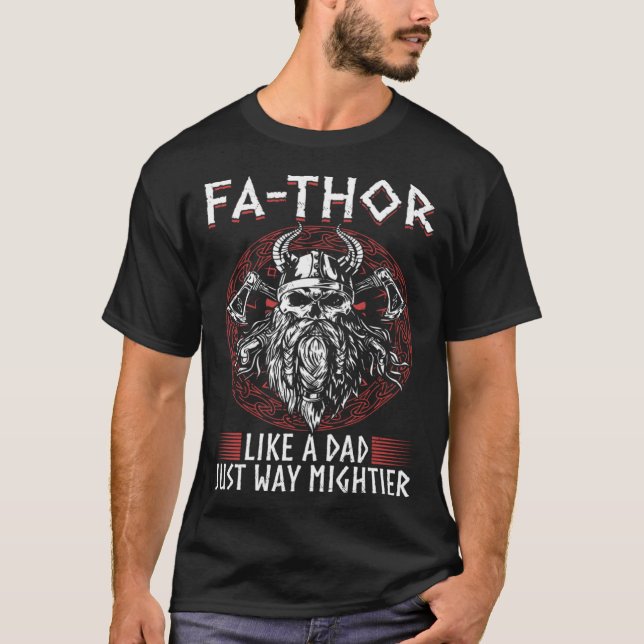 Camiseta Fathor  Like A Dad Just Way Mightier Father's Day  (Frente)