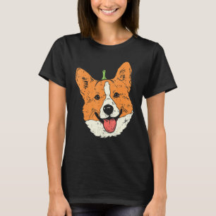Camiseta Fatia de Abóbora do Corgi Galês Fantasia de Hallow