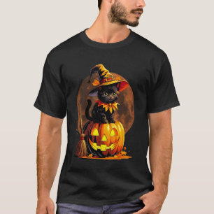 Camiseta Fatia de Abóbora Fantasia de Gato Gatito para Hall