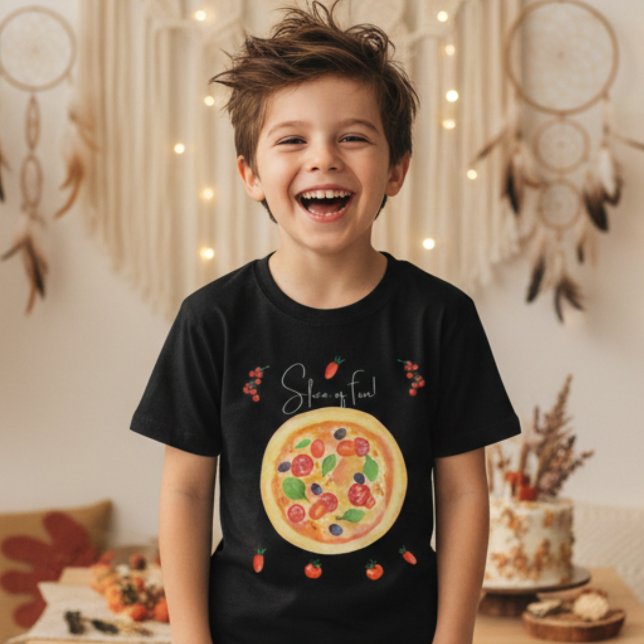 Camiseta Fatia de diversão, aniversário de pizza (Criador carregado)