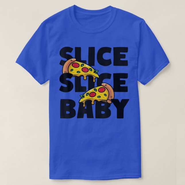 Camiseta Fatia de Fatia de Bebê Pizza Italiana Fast Comida (Frente do Design)
