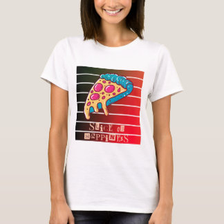 Camiseta Fatia de felicidade com pizza