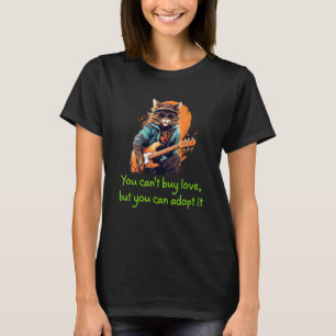 Camiseta Fatia de Gato com Guitarra engraçado para Gatos e