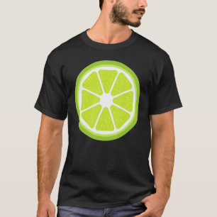 Camiseta Fatia de Lima Grande Fantasia Fofa Fácil Fruta Hal