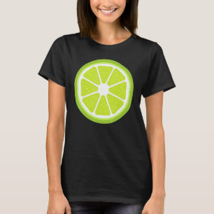 Camiseta Fatia de Lima Grande Fantasia Fofa Fácil Fruta Hal