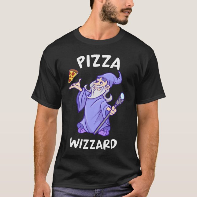 Camiseta Fatia de Magic Pizza Wizard (Frente)
