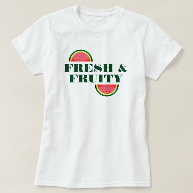 Camiseta Fatia de melancia fresca e frutada no Verão (Frente do Design)
