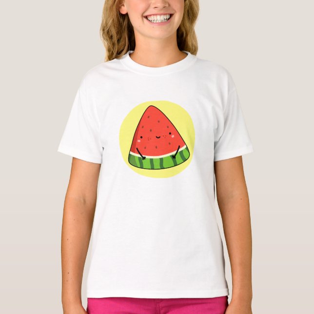 Camiseta Fatia de Melancia Kawaii (Frente)