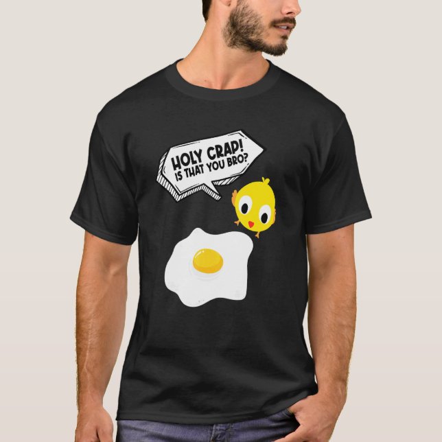 Camiseta Fatia de Ovo Frito e Fantasia de Frango (Frente)