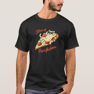 Camiseta Fatia de Perfeição Pizza de Gato