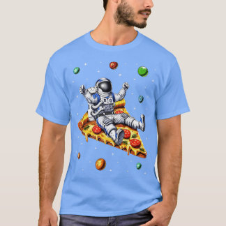 Camiseta Fatia de Pizza Analítica Astronauta