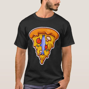 Camiseta fatia de pizza com anchova