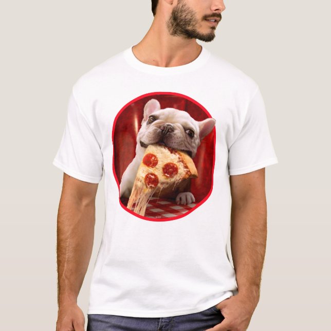 Camiseta Fatia De Pizza De Comida De Cão (Frente)