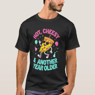Camiseta Fatia de Pizza de Desenho Animado Dançando com Cha