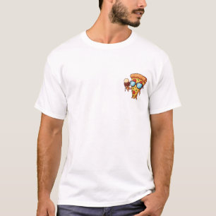 Camiseta Fatia de Pizza de Desenho Animado Legal Usando Ócu