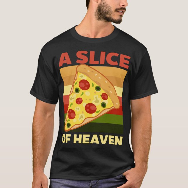 Camiseta Fatia De Pizza De Diversão De Design Celestial (Frente)