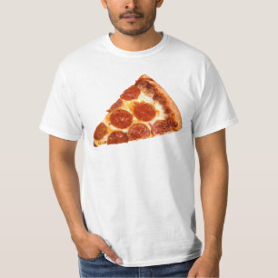 Camiseta Fatia de pizza de pepperoni clássica da SlipperyJo