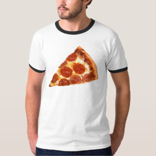 Camiseta Fatia de pizza de pepperoni clássica da SlipperyJo