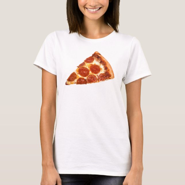 Camiseta Fatia de pizza de pepperoni clássica derretida do  (Frente)