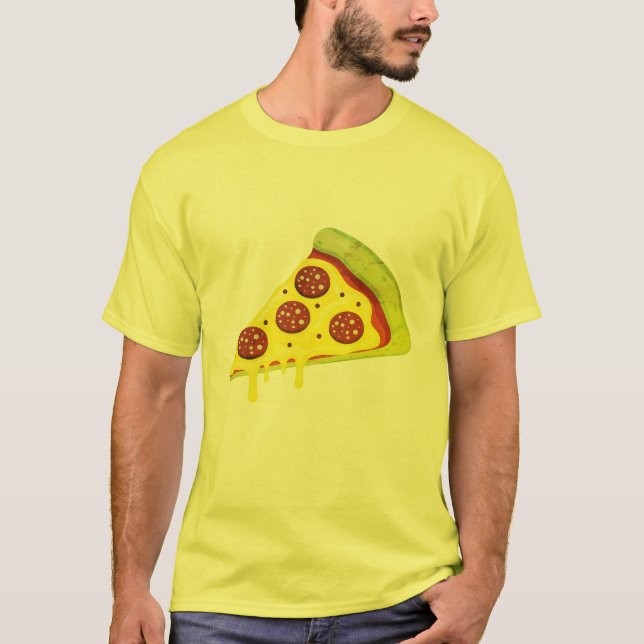 Camiseta Fatia de Pizza de Pepperoni Derretida (Frente)