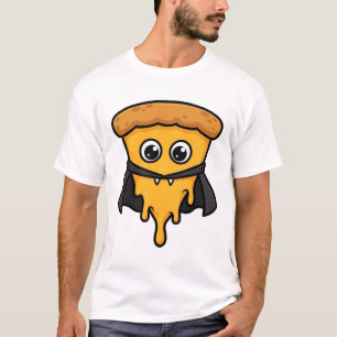 Camiseta Fatia de Pizza de Vampiro Divertida Arte de Hallow