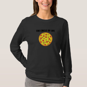 Camiseta Fatia De Pizza Engraçada Círculo De Vida Pizza Ráp