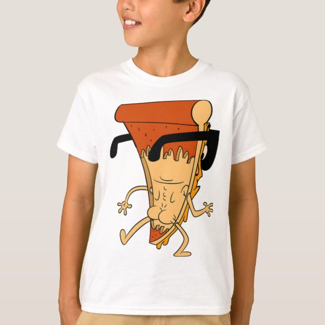 Camiseta Fatia de pizza exposta (Frente)