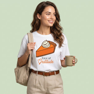 Camiseta Fatia de Torta de Abóbora de Gratidão