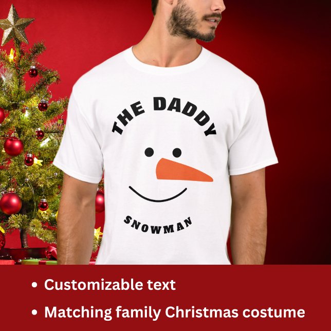 Camiseta Fatia do Esquema do Rosto do Boneco de Neve Pai Fa (Criador carregado)