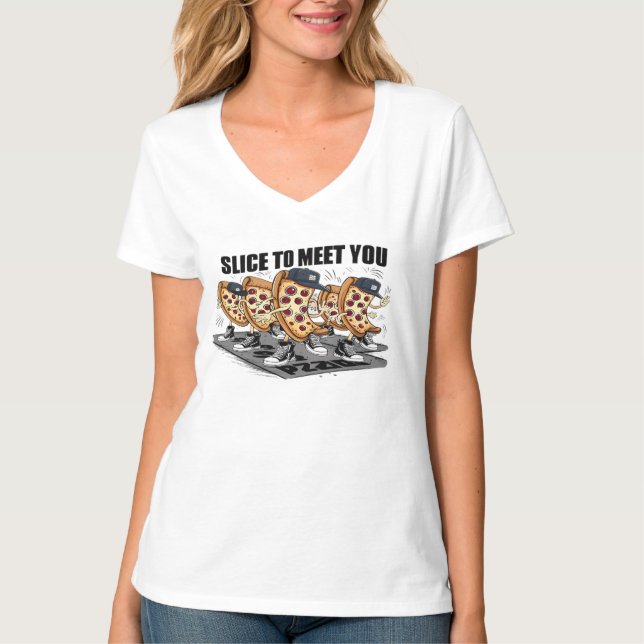 Camiseta Fatia Para Te Conhecer Pizza Engraçada (Frente)