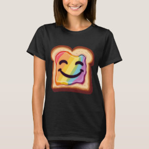 Camiseta Fatia sorridente LGBTQ de torrada cortada com vibr