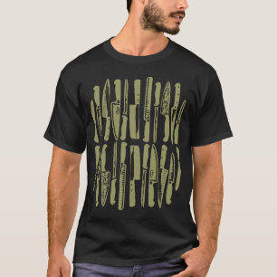 Camiseta Fatiado e Picado - Caqui no Escuro