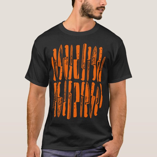 Camiseta Fatiado e seco - laranja no escuro (Frente)