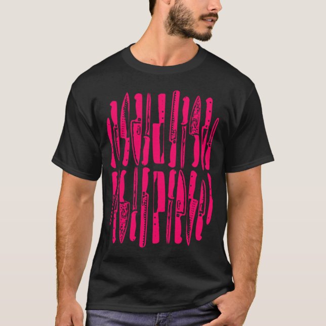 Camiseta Fatiado e seco - Vermelho neon a escuro (Frente)