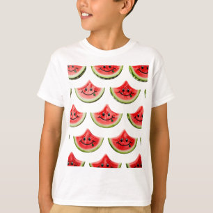 Camiseta Fatias de melancia sorridentes para o verão