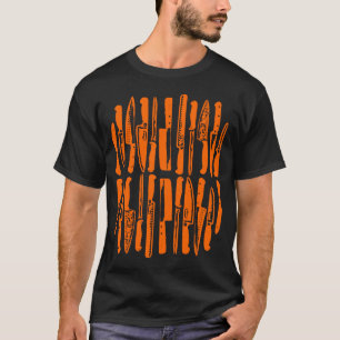 Camiseta Fatias e Fritadas - Laranja no escuro