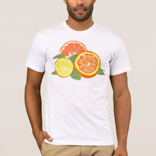Camiseta Fatias Frescas de Citrinos Laranja Limão
