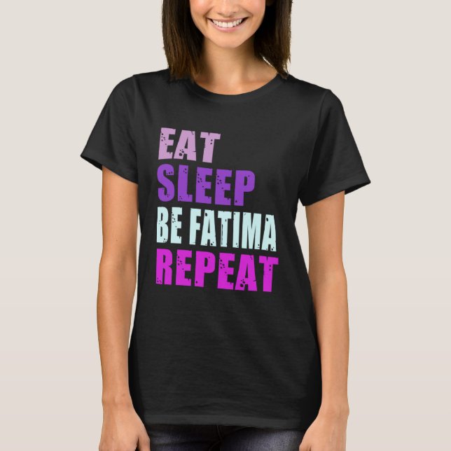 Camiseta Fátima Coma Sono Repetir Fátima (Frente)