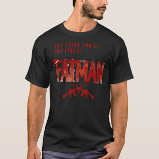Camiseta FATMAN Próximo Natal Pai Natal Filme de Natal Cl