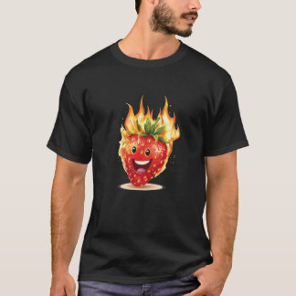 Camiseta Fato Chamas de Morango Queimando