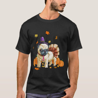 Camiseta Fato de Ação de Graças para Pug