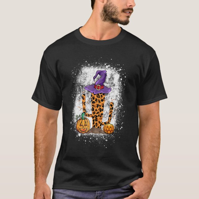 Camiseta Fato de Cacto para Halloween Cacto Branqueado para (Frente)