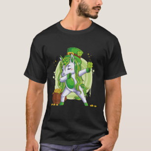Camiseta Fato de Chapéu de Leprechaun Unicórnio Dança Dabbi