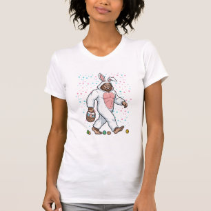 Camiseta Fato de Coelho da Páscoa do Pé Grande, Sasquatch e