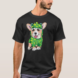 Camiseta Fato de Dinossauro Rawr Welsh Corgi Cão